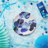 ユーカリ葉ガム水彩画 ペーパープレート (パーティー)