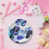 ユーカリ葉ガム水彩画 ペーパープレート (パーティー)