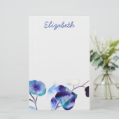 ユーカリ葉ガム水彩画 便箋 (スタンド正面)