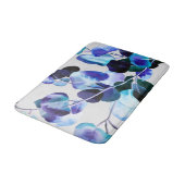 ユーカリ葉ガム水色 バスマット (アングル)