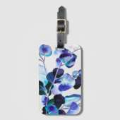 ユーカリ葉ガム水色 ラゲッジタグ (正面縦)