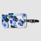 ユーカリ葉ガム水色 ラゲッジタグ (正面横)