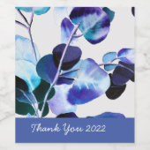 ユーカリ葉ガム水色 ワインラベル (シングルラベル)