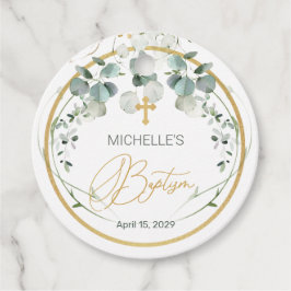 ユーカリ葉クロスバプテスマ フェイバータグ