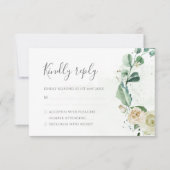 ユーカリ葉グエレガントフローラ結婚ズ 出欠カード (正面)