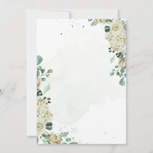 ユーカリ葉グエレガントフローラ結婚ズ 招待状 (裏面)