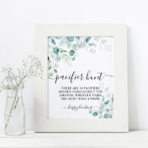 ユーカリ葉グリーおしゃれな狩りゲームサイン