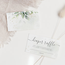 ユーカリ葉グリーおむつラッフル エンクロージャーカード