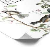 ユーカリ葉グリーの結婚シーティングチャート ポスター (角)