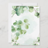 ユーカリ葉グリーン洗礼招待状 招待状 (裏面)