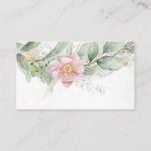 ユーカリ葉グリー結婚ズのギフト登録 エンクロージャーカード (裏面)