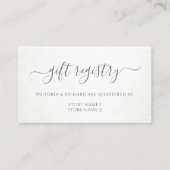 ユーカリ葉グリー結婚ズのギフト登録 エンクロージャーカード (正面)