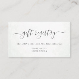 ユーカリ葉グリー結婚ズのギフト登録 エンクロージャーカード