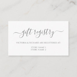 ユーカリ葉グリー結婚ズのギフト登録 エンクロージャーカード