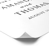 ユーカリ葉グリー結婚ズの歓迎サイン ポスター (角)