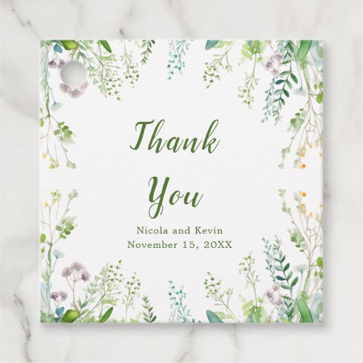 ユーカリ葉グリー結婚ズ フェイバータグ (正面)