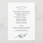 ユーカリ葉グリー結婚式 プログラム (裏面)