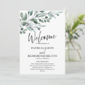 ユーカリ葉グリー結婚式 プログラム (スタンド正面)