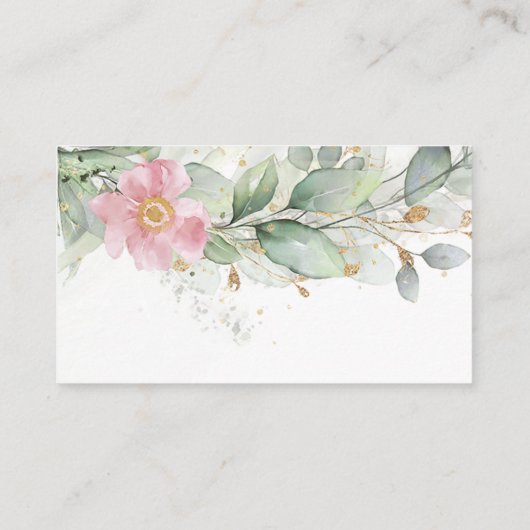 ユーカリ葉グ・グリーナリー・ウェディングレセプション エンクロージャーカード (裏面)