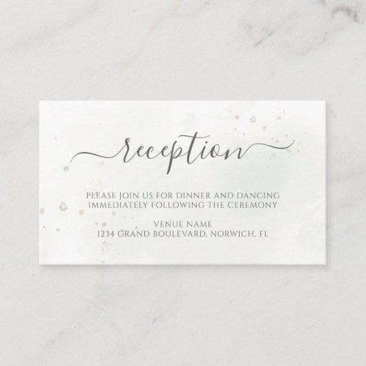 ユーカリ葉グ・グリーナリー・ウェディングレセプション エンクロージャーカード (正面)