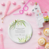 ユーカリ葉スの水の色結婚の葉 ペーパープレート (パーティー)