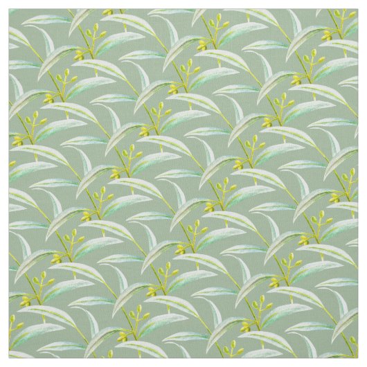 ユーカリ葉スの水絵画色の芸術 ファブリック (見本)