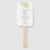 ユーカリ葉スの緑の水結婚色 ハンドファン (裏面)