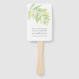 ユーカリ葉スの緑の水結婚色 ハンドファン