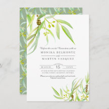 ユーカリ葉スウォーター色のリハーサルディナー