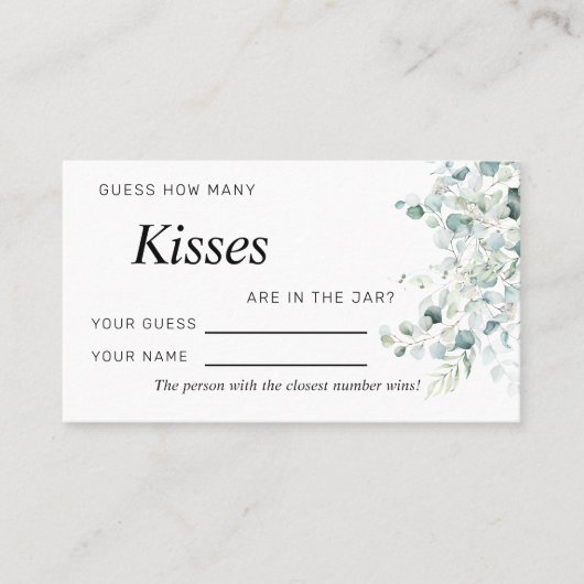 ユーカリ葉スキスゲームカード数 プレイスカード (正面)