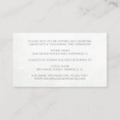 ユーカリ葉スグリーフローラエレガントな結婚式 エンクロージャーカード (裏面)