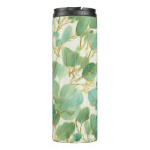 ユーカリ葉スグリーンアンド金ゴールドデザイン タンブラー (裏面)