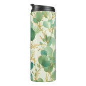 ユーカリ葉スグリーンアンド金ゴールドデザイン タンブラー (回転右)