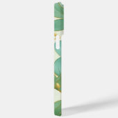 ユーカリ葉スグリーンアンド金ゴールドデザイン Case-Mate iPhoneケース (裏面 / 右)