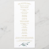 ユーカリ葉スグリーンリー結婚式 プログラム4x9 プログラム (裏面)