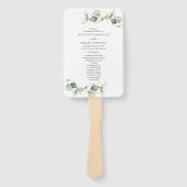 ユーカリ葉スグリー素朴の結婚儀式 ハンドファン (正面)