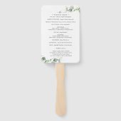 ユーカリ葉スグリー素朴の結婚儀式 ハンドファン (裏面)