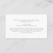 ユーカリ葉スグリー結婚ズアコモデーション エンクロージャーカード (裏面)