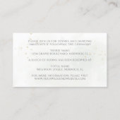 ユーカリ葉スグリー金ゴールドエレガントな結婚式 エンクロージャーカード (裏面)