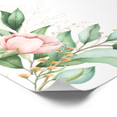 ユーカリ葉スシンプルの書エレガント道 ポスター (角)