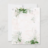 ユーカリ葉スピンクブランチ&バブリー招待状 招待状 (裏面)