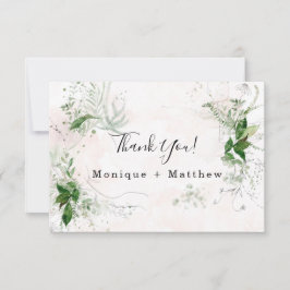 ユーカリ葉スピ結婚ンクサンキューカード 招待状