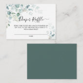 ユーカリ葉スベイビーシャワーおむつラッフルカード エンクロージャーカード (正面/裏面)