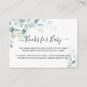 ユーカリ葉スベビー用ベビーシャワー本 エンクロージャーカード (正面)