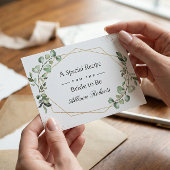 ユーカリ葉ス幾何ブライダルシャワーレシピ ポストカード