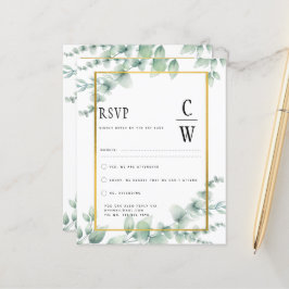 ユーカリ葉ス結婚の緑の金ゴールドQRコード