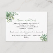 ユーカリ葉ス結婚の エンクロージャーカード (正面)