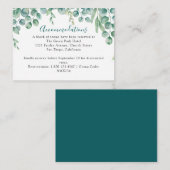 ユーカリ葉ス結婚の エンクロージャーカード (正面/裏面)