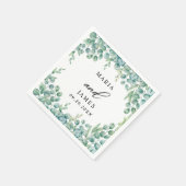 ユーカリ葉ス結婚の スタンダードカクテルナプキン (角)