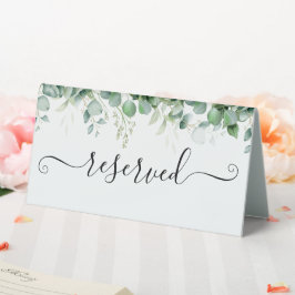 ユーカリ葉ス結婚の テーブルテントサイン